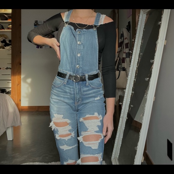 {{ American Eagle denim overalls🤎}} - Picture 1 of 2